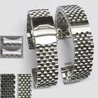 Stainless Steel Solid Watch Band Strap 20mm 22mm Bracelet Straight curved End
