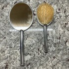 Vintage Vanity Travel Set In Case - Includes 8 Pieces Mirror Comb Brush