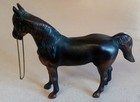 Vintage Large Bronze Copper Colored Cast Metal 8  By 10  Horse Figure Statue
