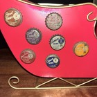Antique Cork Lined Bottle Cap Magnet Bonded Brand Lot 7  Decorative magnet Decor