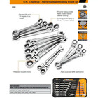Sae metric 72-tooth Flex Head Combination Ratcheting Wrench Tool Set  14-piece 