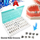 48pcs Dental Kid Primary Molar Crown Stainless Steel Pediatric Preformed Crowns