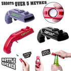 Creative Beer Bottle Opener Spring Cap Catapult Launcher Gun Shape Bar Tool Drin