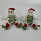 Vtg 1970s Bisque Gnome Figurine Fully Spring Jointed Poseable Made Taiwan  read