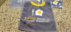 3 Lot Cute  Breakfast   Print Baby Bibs Towel Drool  Feeding easy Cleaning soft