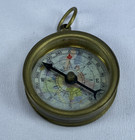 Vintage Brass Pocket Compass Nautical Navigation Antique Style Collectible