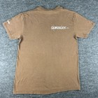 Vintage Quicksilver Shirt Mens Medium Brown Skater Surf Cyber Graphic Tee 00s