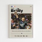 Tom Brady Poster  New England Patriots Print Fan Gift  Brady Nfl Print Art