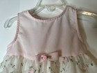 Vintage Rose Cottage Infant Girl 18m Party Dress Sleeveless Floral Sheer Slip