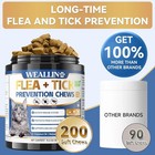 Flea And Tick Prevention For Cats  200 Soft Chews For Fleas Treatment For Cat   