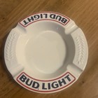 Vintage Bud Light Budweiser Ceramic Ashtray Usa Tobacciana Beer Advertising 5 