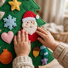 Felt Christmas Tree Set For Toddlers 41 Pcs Diy Wall Hanging Kids Xmas Gift