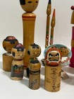 11 Kokeshi Dolls Bulk Purchase Set From Jpn  Around 6 0cm-18 0cm