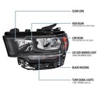 2019-2024 Ram 2500 3500 4500 5500 Halogen Headlights Pair Black
