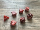 Long Oop Chessex Rainbow Garnet Dice - Chx 23304 - Currated    Full Set   