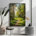 Forest Trees Landscape Oil Painting Wall Art Print Canvas Artprint Home Decor