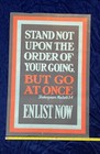 Rare Original     British Wwi Poster  stand Not Upon The Order Of     Shakespeare