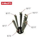Hilti Hammer Drill Bit Set Sds-plus Te-cx Set Of 6 M1