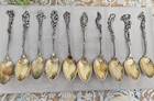 Vintage Sterling Silver 925 Gorham No  18  Set 10 Of 12 Coffee Spoons 1885