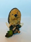 Hedgehog Figurine Sculpture Sherratt Simpson Vtg Climbing Log Large Hedge Hog 