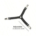 4pcs Bed Sheet Holder Straps Triangle Mattress Gripper Clips Suspender Elastic