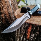 Bowie Hunting Knife Full-tang Fixed Blade Handle Knife W  Sheath
