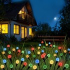 8 Packs Led Solar Firefly Light Garden Waterproof Swaying Lamp Outdoor Landscap