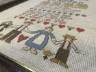 Vintage Cross Stitch Framed 1994  families Are Forever  15x12 Inches Pretty
