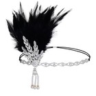 Choyaxo Flapper Headband Roaring 20s Headpiece Great Gatsby Headpiece For Black
