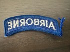 Military Airborne Tab Patch - White On Blue