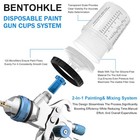 Hvlp Professional Paint Spray Gun W Air Pressure Regulator 1 3 1 7 2 0mm Nozzles