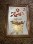 Stroh s Wisconsin Framed Beer Mirror Advertising Sign