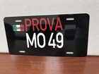 Prova Mo 49 Italian Flag License Plate Tag