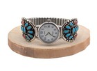 Vintage Native American Watch Band Sterling Silver Signed Jewelry Sz 7 5