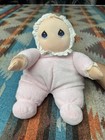 Vtg Precious Moments Terry Cloth Plush Baby Doll 1995 Dakin Avon Lovey Pink Girl
