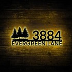 Led Address Metal Art Sign  Led Plug In Light Up Address Plaque Sign metal House
