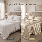 Mulberry Silk Bed Sheet Set Luxury Silky Fitted Flat Sheet Pillowcases