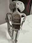 Don Drumm 1990 Cast Aluminum Figural Jewelry Box Sculpture Woman Signed Vintage