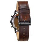 Fossil Luther Mens Chronograph Watch  Black Dial  Brown Vintage Leather Band
