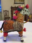 Vtg 50 60s Handcrafted Rajasthani Embroidered Horse Handwoven India Aprox 8   
