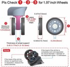 Luggage Wheels Replacement Kit 50mm X 12mm  Suitcase Replacement Wheels With Bla