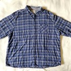 Flag   Anthem Flannel Shirt Blue   Gray Plaid Size 3xl Preowned Great Condition 