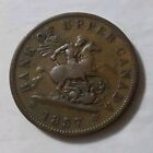 1857 Bank Of Upper Canada One Penny Token-light Brown Light Marks Free Post 