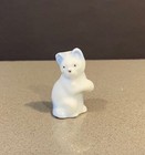 Vintage Ceramic Japan Blue White Cat Figurines Playful Rearing   Lying Kitten