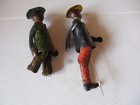 Vintage Antique Tin Wind Up 2 Strauss Dancers