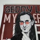 Signed Autograph Geddy Lee My Effin Life Tour Uk Foil Poster Rush Lifeson Peart