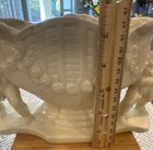 Vintage Porcelain Cherub   Roses White Planter Vase