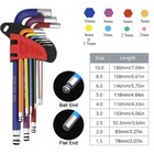 9 18pcs Hex Key Allen Wrench Set Color Coded Metric Ball End Torx Star Long Arm