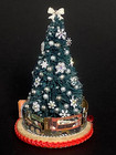 00ak 1 12 Scale Dollhouse Christmas Tree Locomotive Train Handmade Miniature