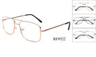 Aviator Reading Glasses Classic Square Retro Metal Frame Spring Hinge Reader